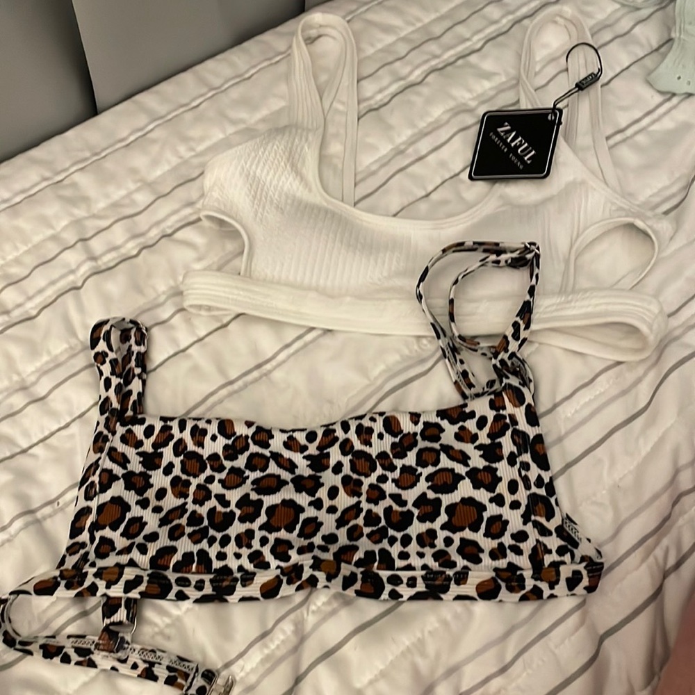 2 size small, never worn bikini tops